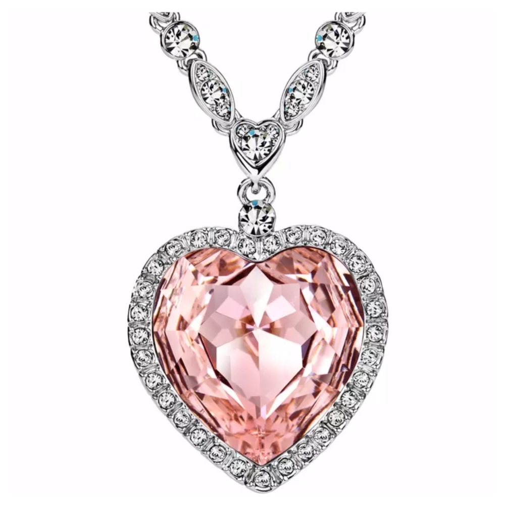 🎁 Swarovski Crystals KARRA Large Heart Necklace - Picture 4 of 7